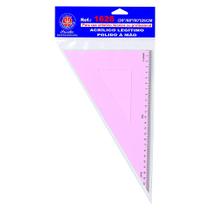 Esquadro Acrilico Trident Desetec com Escalas 26cm (30 60 90) - 1626