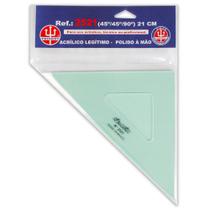 Esquadro Acrilico Trident Desetec sem Escalas 21cm (45 45 90) - 2521