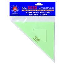 Esquadro Acrilico Trident Desetec sem Escalas 32cm (45 45 90) - 2532