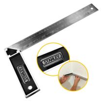 Esquadro Alumínio Profissional 12 Pol. 30cm Stanley Aço Inox Metal Pedreiro Marceneiro Carpinteiro