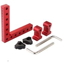 Esquadro Angular com 2 Grampos 90 Graus com Escala Gabarito