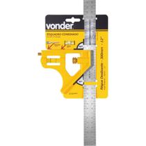 Esquadro Combinado 12 Aço Inox - Vonder Esquadro Combinado 12 Aço Inox - Vonder