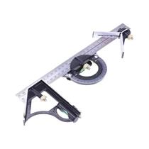 Esquadro Combinado Ajustável De 300mm Para Marcenaria, Régua De Medição 3 Em 1, Localizador De Esquadro Combinado Ajustável De 300mm Para Marcenaria, Régua De Medição 3 Em 1, Localizador De