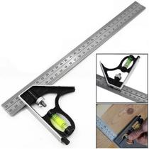 Esquadro Combinado Alumínio 30cm 12'' Com Nível