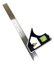 Esquadro Combinado de Alumínio 30 cm. 90/45 com Nível ID-8843N Idea