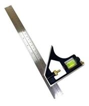 Esquadro Combinado de Alumínio 30 cm. 90/45 com Nível ID-8843N Idea