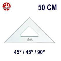 Esquadro de Acrílico 50 cm 45º sem Escala Ref.2550 Trident