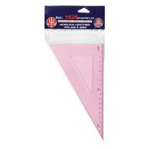 Esquadro de Acrílico com Escalas 30º/60º/90º 26 cm Desetec Trident - 1626