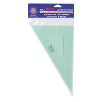 Esquadro de Acrílico sem Escalas 30/60/90 21cm Desetec Trident - 2621