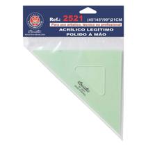 Esquadro de Acrílico sem Escalas 45/45/90 21cm Desetec Trident - 2521