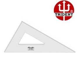 Esquadro de Acrílico Trident 16cm - sem Escala - Ref.2616