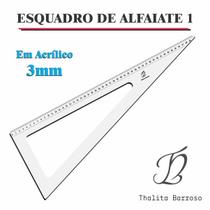 Esquadro De Alfaiate 1 Acrilico 3Mm Thalita Costura