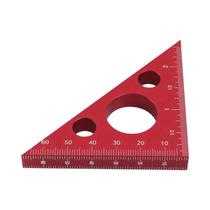 Esquadro De Alumínio 45 90 Graus, Régua De Ângulo Reto Fosca, Escalas Imperiais E Métricas Para