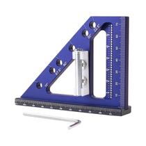 Esquadro De Alumínio Para Carpintaria Com Protractor De 22,5-90 Graus, Régua Triangular Para