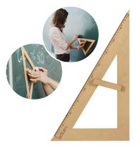 Esquadro De Madeira 30/60 Escala 50cm Para Lousa Professor