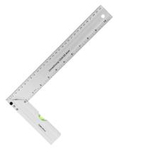 Esquadro De Precisão Alumínio 12 Polegadas 30cm Com Nível Bolha Uso Profissional 90 e 45 Esquadro De Precisão Alumínio 12 Polegadas 30cm Com Nível Bolha Uso Profissional 90 e 45