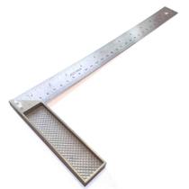 Esquadro Em Aço Inox 30 Cm Régua 12 Polegadas Cabo De Aluminio Para Carpinteiro Marcação Leve Ferja