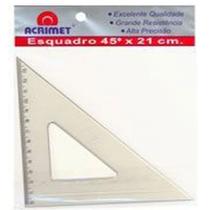 Esquadro escolar acrimet 45 21 cm 532
