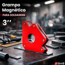Esquadro Magnético 12kg 3” com Ângulos Fixos para Soldadores