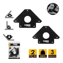 Esquadro magnético para solda 30kg com 2 peças super tork