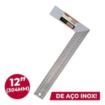 Esquadro Marceneiro Carpinteiro Alumíno Leve 12 Pol Starfer