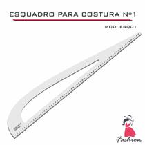 Esquadro Numero 1 Alfaiate Régua Costura Cavas 1 ACRILICO