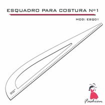 Esquadro Numero 1 Alfaiate Régua Costura Cavas 1 BRANCO FENX