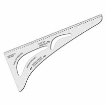 Esquadro Numero 2 Alfaiate Régua Costura Cavas 2 Acrilico