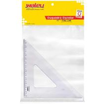 Esquadro Poliestireno 45 Graus 21CM CR Pacote com 10
