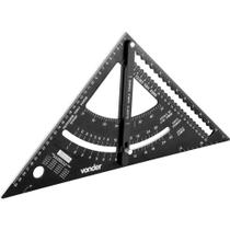 Esquadro triângular de alumínio 300 mm com goniômetro