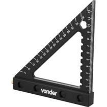 Esquadro triângular de alumínio para carpintaria 120 mm