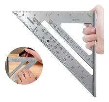 Esquadro Triangular Métrico 7 Alumínio Precisão 90 Prateado