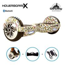 Esqueite Elétrico 6,5 Mickey Mouse Branco HoverboardX Led