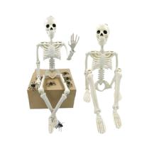 Esqueleto Articulado De Halloween: Decoração De Terror Com Ossos Falsos (1/2 Peças) Em Formato