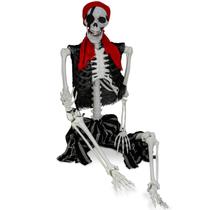 Esqueleto de pirata de Halloween EVINIS 165 cm com juntas móveis