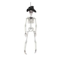 Esqueleto decorativo gravata p/pendurar 40cm halloween