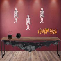 Esqueleton Branco Decorativo Halloween 24cm