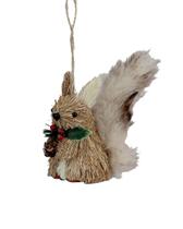 Esquila Natalino Pendurar de Palha e Cauda peluda 10CM