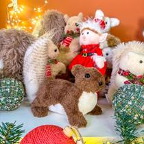 Esquilo Em Pelucia Marrom E Branco 18 cm Tok Da Casa - Pç Esquilo Em Pelucia Marrom E Branco 18 cm Tok Da Casa - Pç