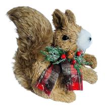 Esquilo natalino decorativo com cachecol - 24cm