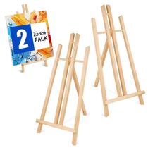 ESRICH 2 cavaletes de mesa de madeira de 43 cm para pintura ESRICH 2 cavaletes de mesa de madeira de 43 cm para pintura