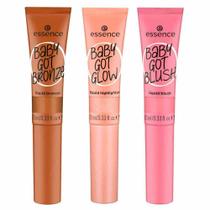 Essence Baby Got Kit - Iluminador Líquido Breezy Bronze + Blush Líquido Dusty Rose + Bronzer Líquido Sunkissed Sweety Essence Baby Got Kit - Iluminador Líquido Breezy Bronze + Blush Líquido Dusty Rose + Bronzer Líquido Sunkissed Sweety