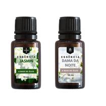 Essência Dama da Noite e Jasmim - Kit 02 Unidades a Base de Óleo Essência Dama da Noite e Jasmim - Kit 02 Unidades a Base de Óleo