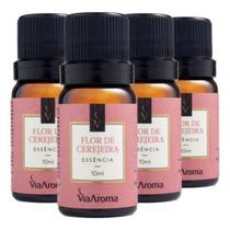 Essência Flor De Cerejeira 4 X 10ml - Via Aroma