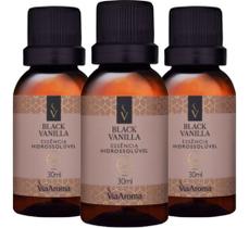 Essência Hidrossolúvel Black Vanilla 3 X 30ml - Via Aroma