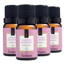 Essência Lavanda Francesa 4 X 10ml - Via Aroma