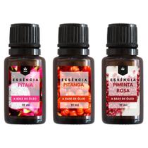 Essência Pitaia, Pitanga e Pimenta Rosa a Base de Óleo 10ml - Para Difusor de Ambiente e Aromatizador