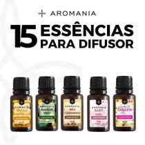 Essência Premium a Base de Óleo Para Difusor Elétrico e Aromatizador de Ambiente 10ml - Kit 15 Unidades