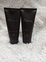 Essencial natura kit creme para barbear e balm pós barba.