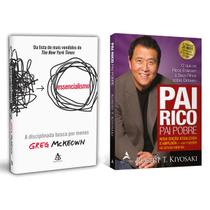 Essencialismo - Inclui o Desafio 21 Dias - Greg Mckeown + Pai Rico, Pai Pobre- Edição Atualizada e Ampliada - 20 anos - Livro
